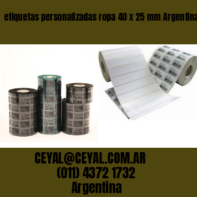 etiquetas personalizadas ropa 40 x 25 mm	Argentina