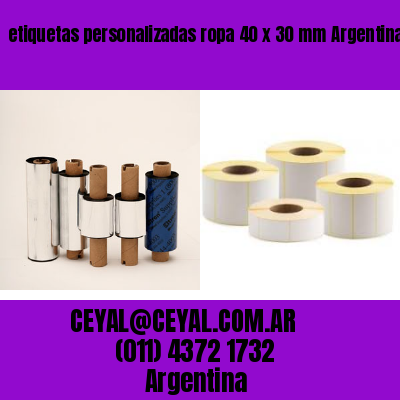 etiquetas personalizadas ropa 40 x 30 mm	Argentina