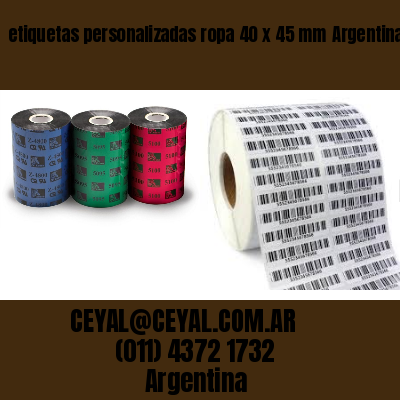 etiquetas personalizadas ropa 40 x 45 mm	Argentina