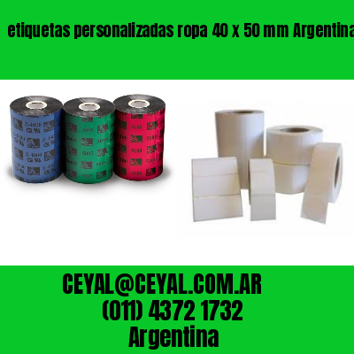 etiquetas personalizadas ropa 40 x 50 mm	Argentina