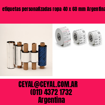 etiquetas personalizadas ropa 40 x 60 mm	Argentina