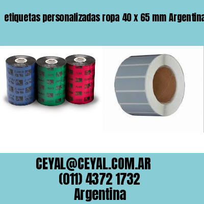 etiquetas personalizadas ropa 40 x 65 mm	Argentina