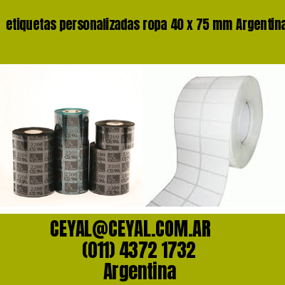 etiquetas personalizadas ropa 40 x 75 mm	Argentina