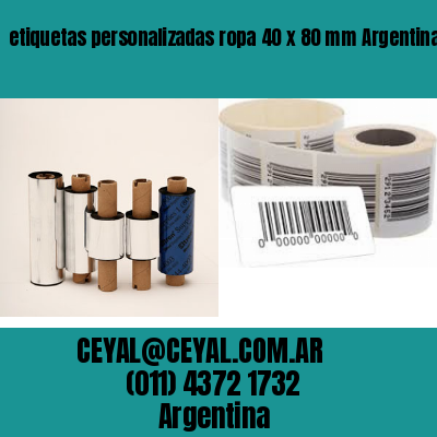 etiquetas personalizadas ropa 40 x 80 mm	Argentina