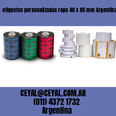 etiquetas personalizadas ropa 40 x 85 mm	Argentina