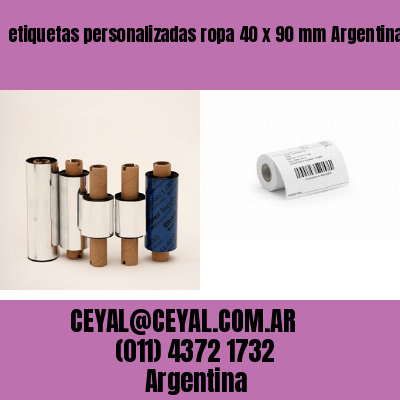 etiquetas personalizadas ropa 40 x 90 mm	Argentina