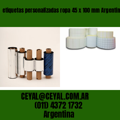 etiquetas personalizadas ropa 45 x 100 mm	Argentina