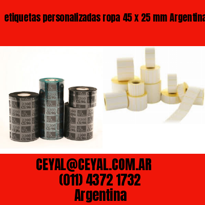 etiquetas personalizadas ropa 45 x 25 mm	Argentina