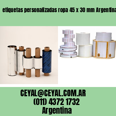 etiquetas personalizadas ropa 45 x 30 mm	Argentina