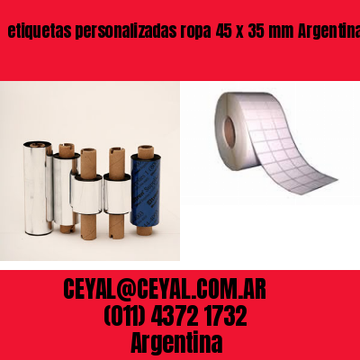 etiquetas personalizadas ropa 45 x 35 mm	Argentina