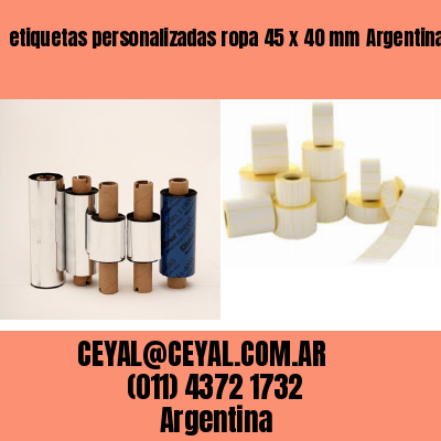 etiquetas personalizadas ropa 45 x 40 mm	Argentina