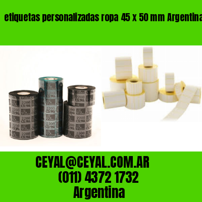 etiquetas personalizadas ropa 45 x 50 mm	Argentina