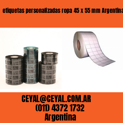 etiquetas personalizadas ropa 45 x 55 mm	Argentina