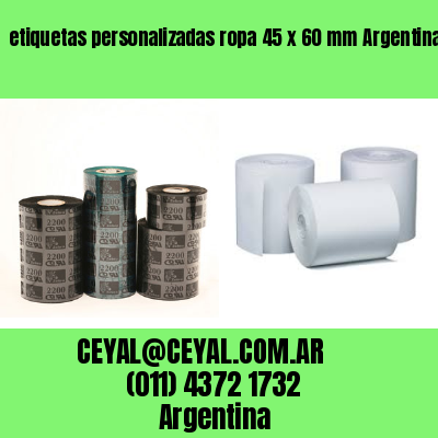 etiquetas personalizadas ropa 45 x 60 mm	Argentina
