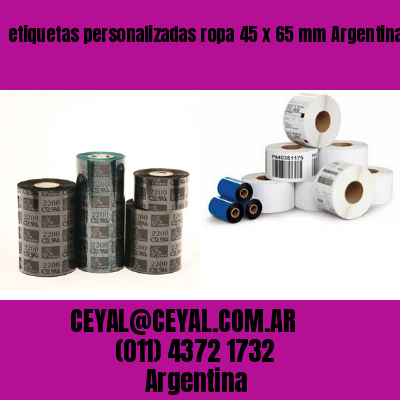 etiquetas personalizadas ropa 45 x 65 mm	Argentina