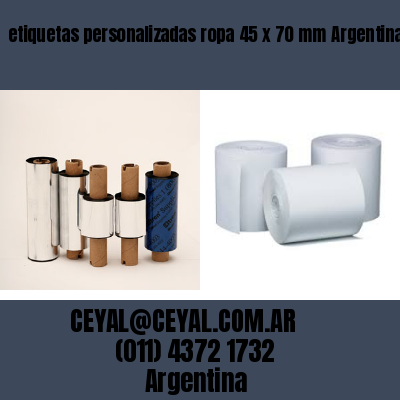 etiquetas personalizadas ropa 45 x 70 mm	Argentina