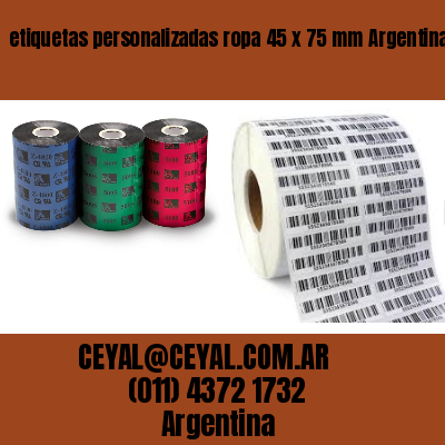 etiquetas personalizadas ropa 45 x 75 mm	Argentina