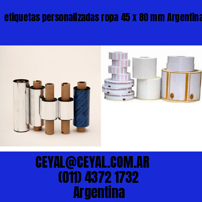 etiquetas personalizadas ropa 45 x 80 mm	Argentina