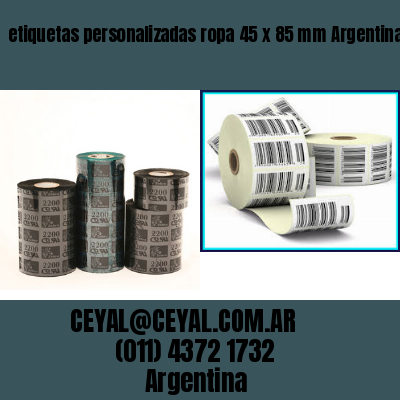 etiquetas personalizadas ropa 45 x 85 mm	Argentina