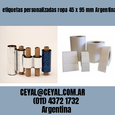 etiquetas personalizadas ropa 45 x 95 mm	Argentina
