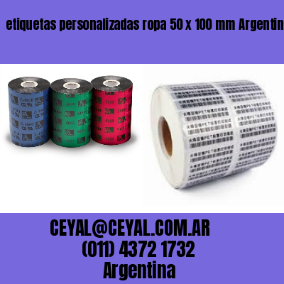 etiquetas personalizadas ropa 50 x 100 mm	Argentina