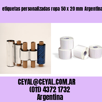 etiquetas personalizadas ropa 50 x 20 mm	Argentina