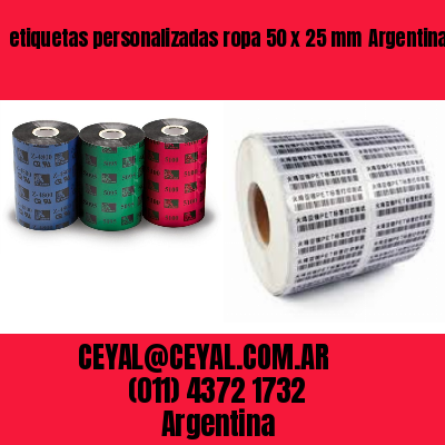 etiquetas personalizadas ropa 50 x 25 mm	Argentina