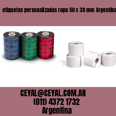etiquetas personalizadas ropa 50 x 30 mm	Argentina