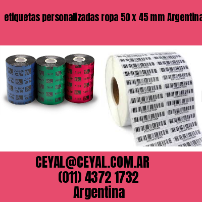 etiquetas personalizadas ropa 50 x 45 mm	Argentina