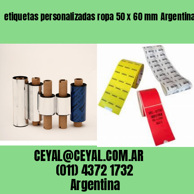 etiquetas personalizadas ropa 50 x 60 mm	Argentina