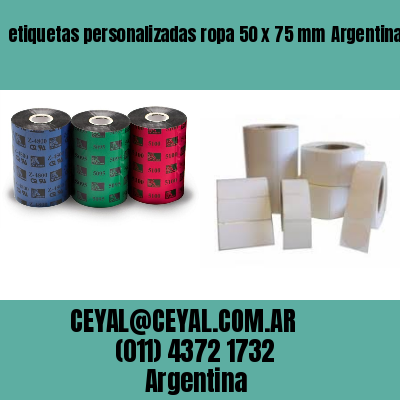 etiquetas personalizadas ropa 50 x 75 mm	Argentina