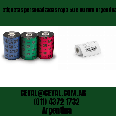 etiquetas personalizadas ropa 50 x 80 mm	Argentina