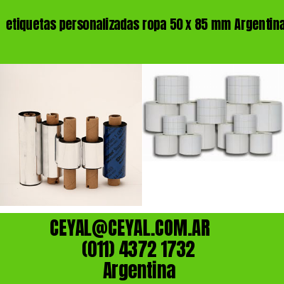 etiquetas personalizadas ropa 50 x 85 mm	Argentina