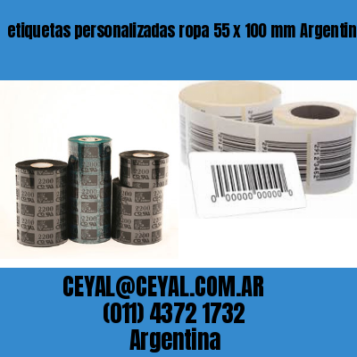etiquetas personalizadas ropa 55 x 100 mm	Argentina