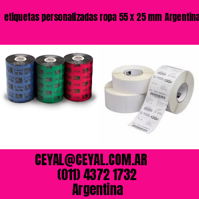 etiquetas personalizadas ropa 55 x 25 mm	Argentina