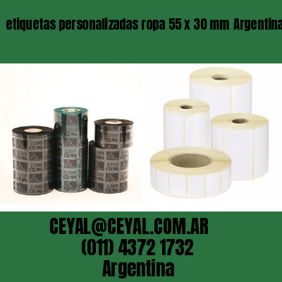 etiquetas personalizadas ropa 55 x 30 mm	Argentina
