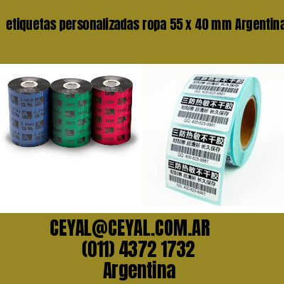etiquetas personalizadas ropa 55 x 40 mm	Argentina