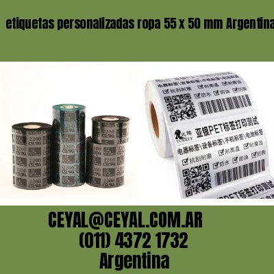 etiquetas personalizadas ropa 55 x 50 mm	Argentina