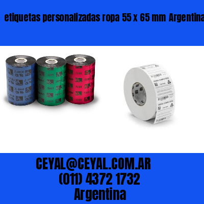 etiquetas personalizadas ropa 55 x 65 mm	Argentina