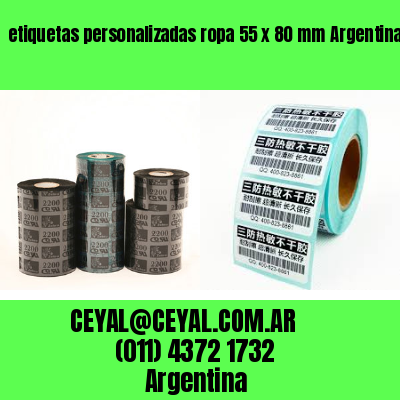 etiquetas personalizadas ropa 55 x 80 mm	Argentina
