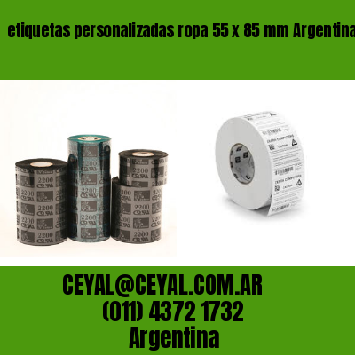 etiquetas personalizadas ropa 55 x 85 mm	Argentina
