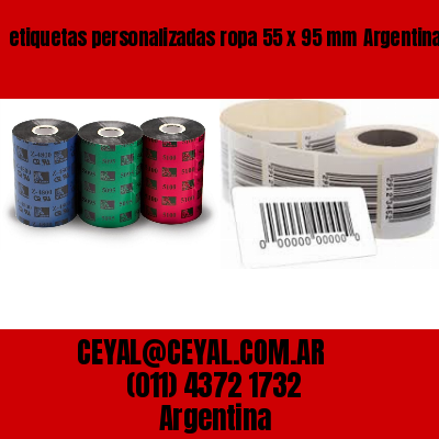 etiquetas personalizadas ropa 55 x 95 mm	Argentina