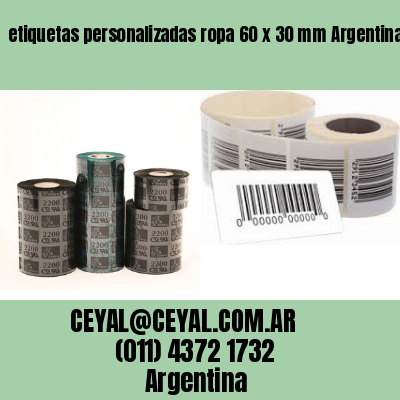etiquetas personalizadas ropa 60 x 30 mm	Argentina