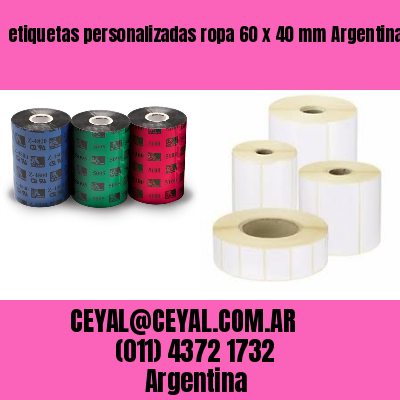 etiquetas personalizadas ropa 60 x 40 mm	Argentina