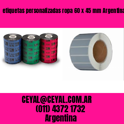 etiquetas personalizadas ropa 60 x 45 mm	Argentina