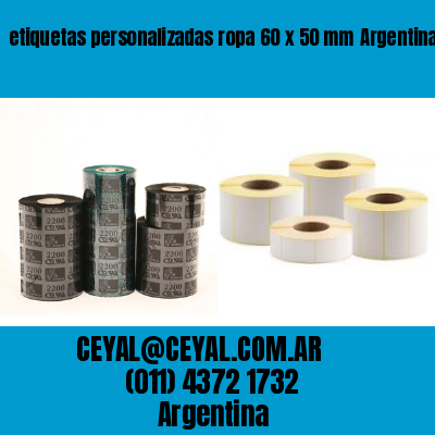 etiquetas personalizadas ropa 60 x 50 mm	Argentina