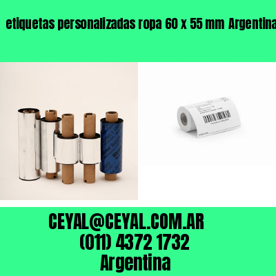 etiquetas personalizadas ropa 60 x 55 mm	Argentina