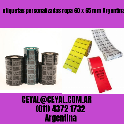etiquetas personalizadas ropa 60 x 65 mm	Argentina