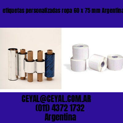 etiquetas personalizadas ropa 60 x 75 mm	Argentina
