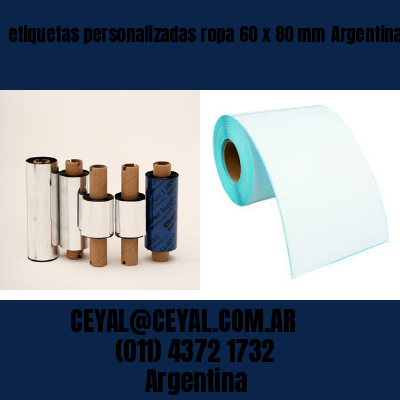 etiquetas personalizadas ropa 60 x 80 mm	Argentina